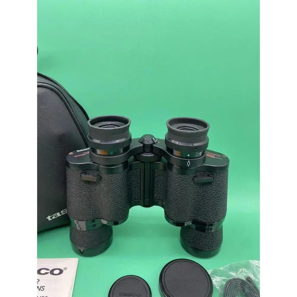 Tasco Binoculars 7x35mm 15-7x35 Case,Lens Cap Zip Focus Cleaning Cloth,Manual